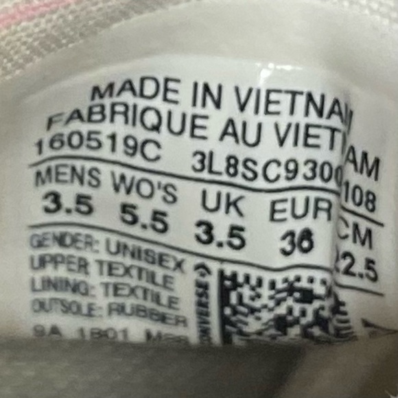 Womens 5.5 Converse Chuck 70 Palm Print Low Sneakers Barely Rose SEF0769 - Picture 8 of 8